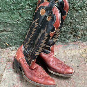 Women's Brown and Burgundy Boots